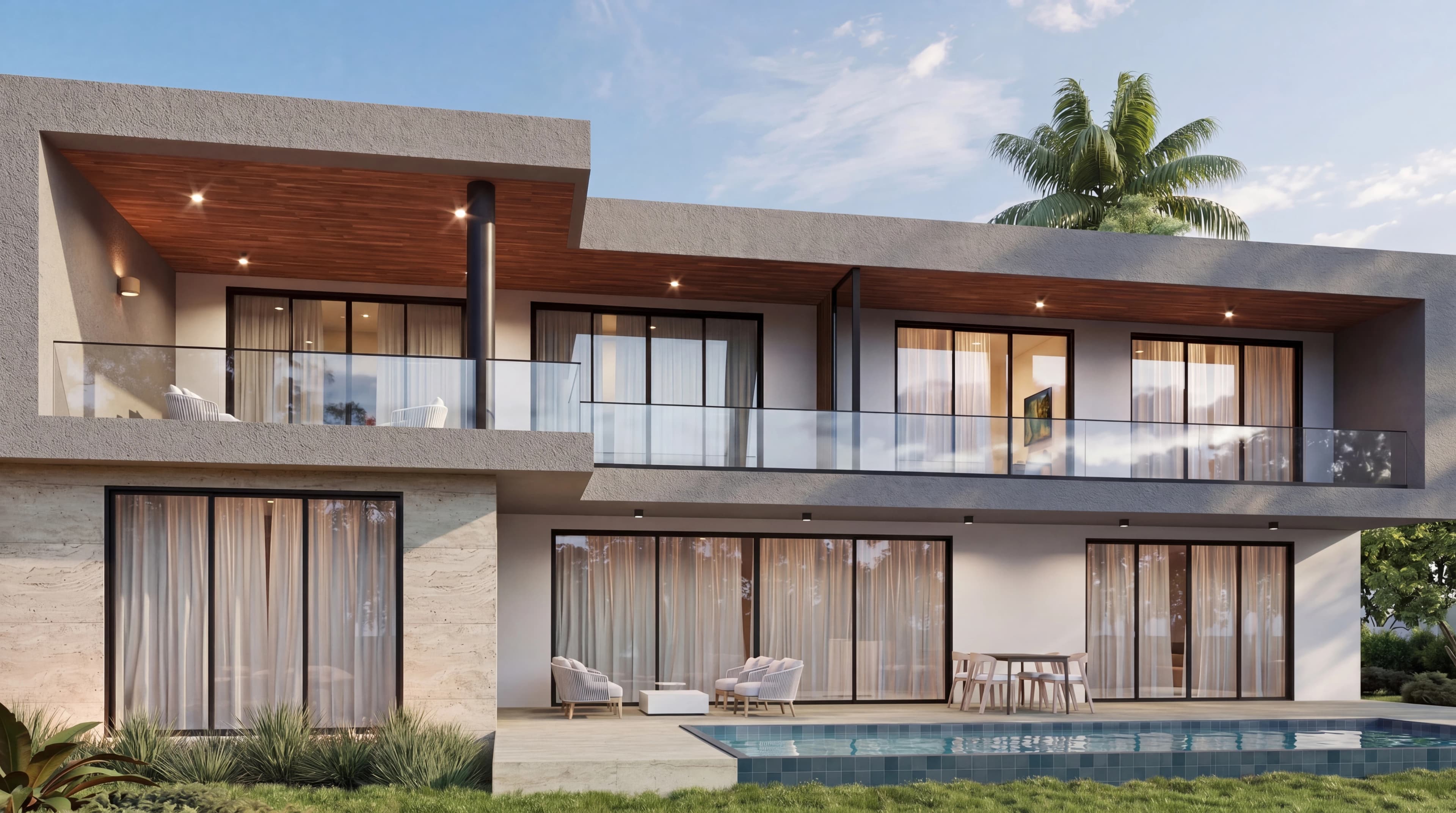 Modern villa in Caoba interior and exterior photography