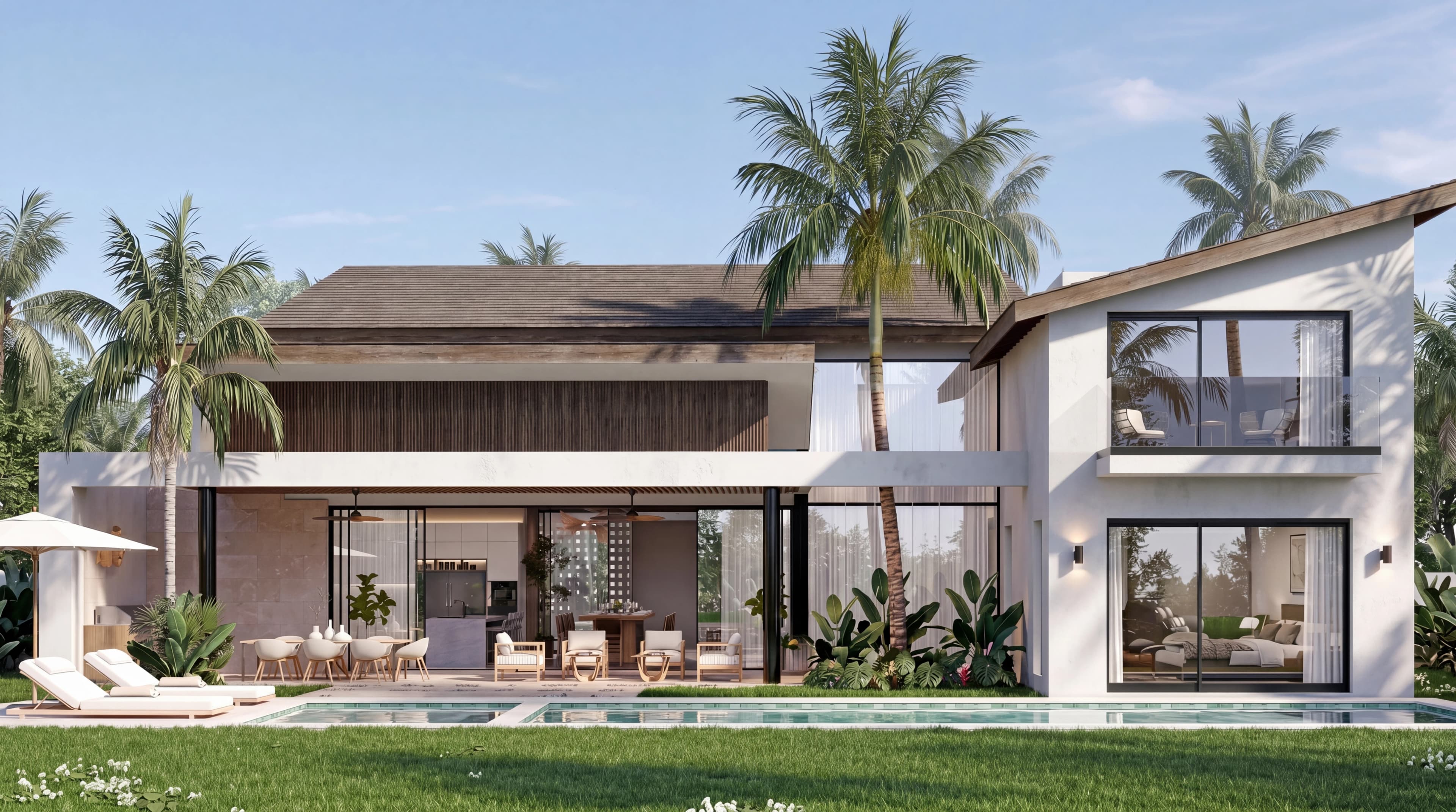 Modern villa in El Bosque interior and exterior photography