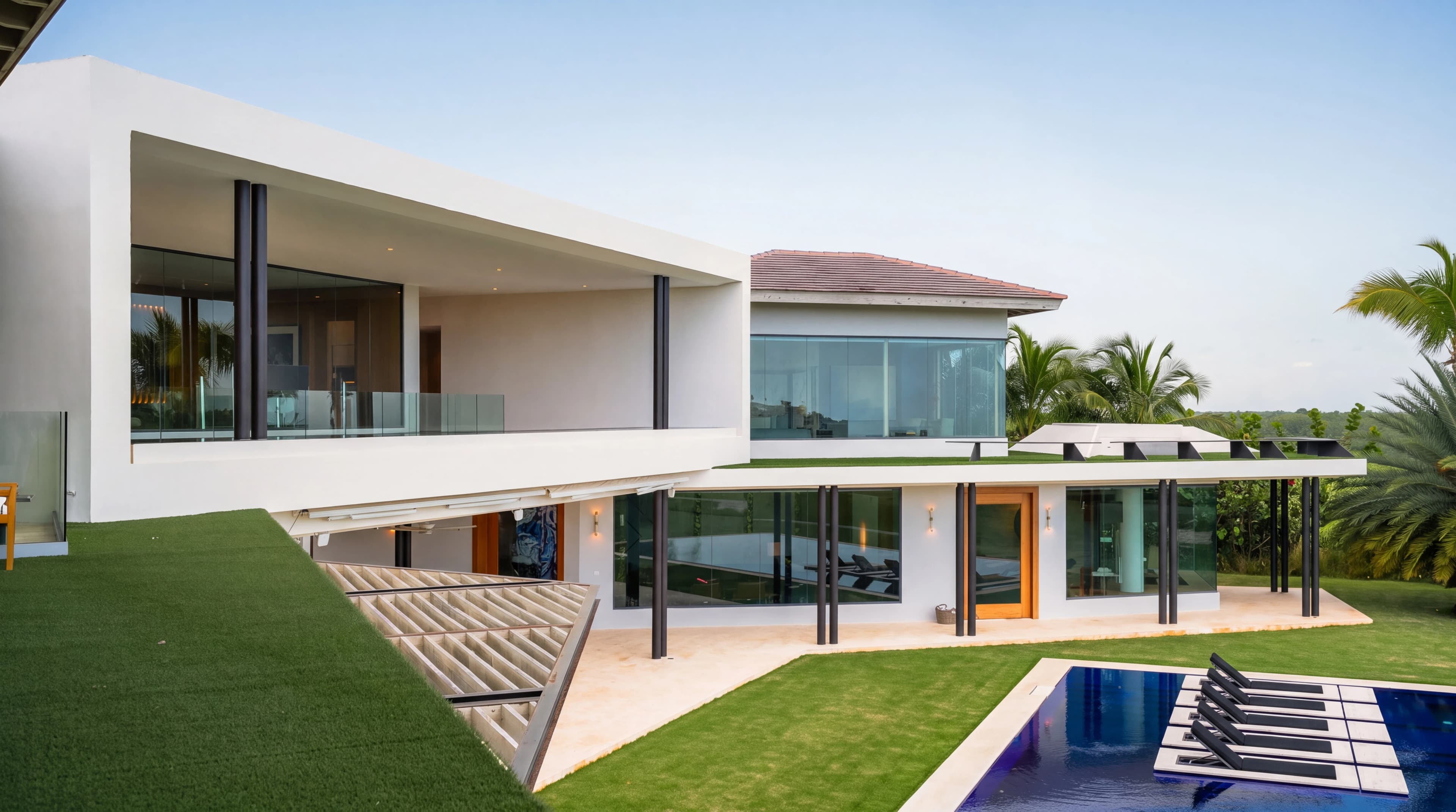 Dye Fore Golf View Villa - facade and garden