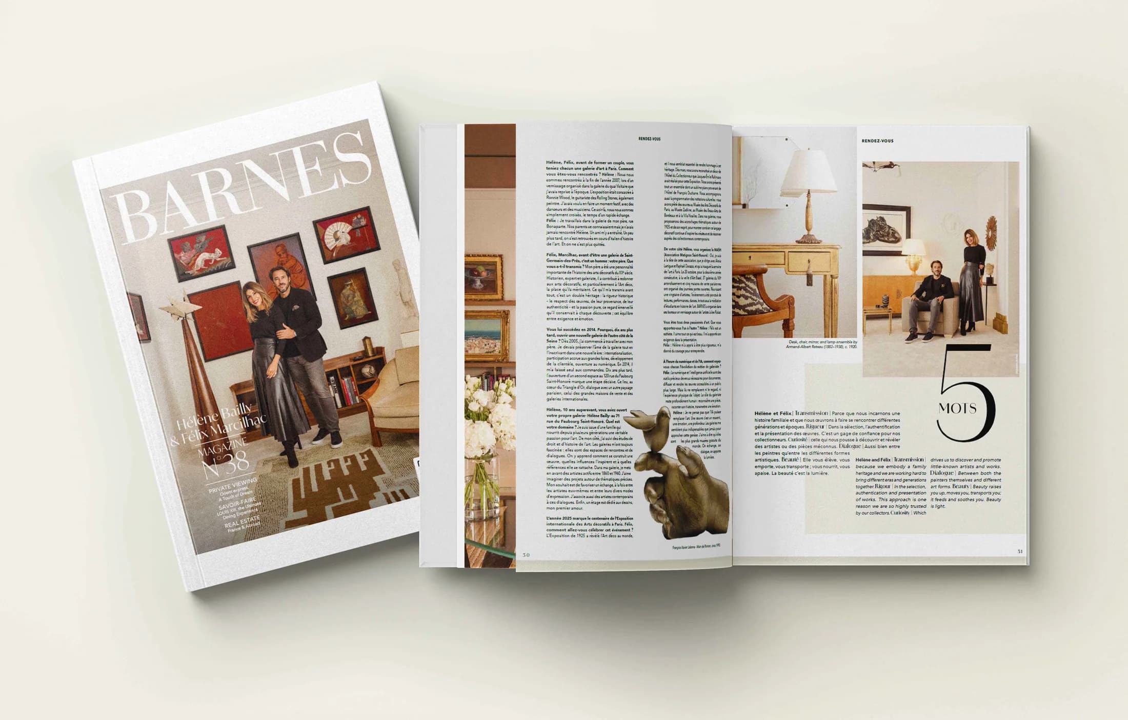 BARNES editorial publications spread